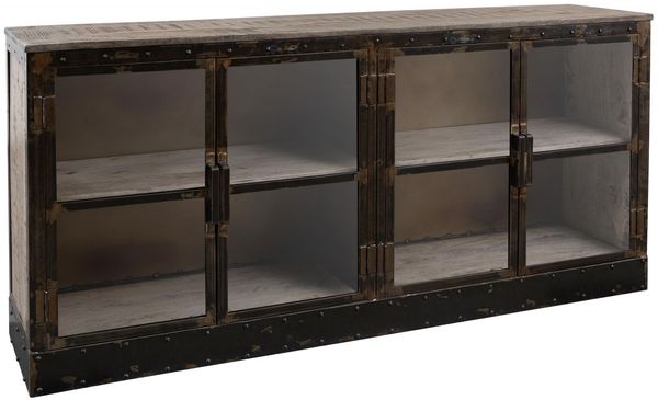 Sideboard Mango 180x40x90 braun lackiert HEAVY INDUSTRY #252