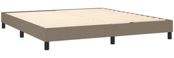 vidaXL Boxspringbett mit Matratze Taupe 160x200 cm Stoff 3144089 Bild 3