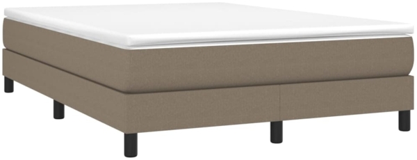 vidaXL Boxspringbett mit Matratze Taupe 160x200 cm Stoff 3144089 Bild 2