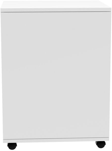 Carryhome 'JULIUS' Rollcontainer, MDF weiß schwarz, 40 x 60 x 45 cm, mit 4 Schubladen