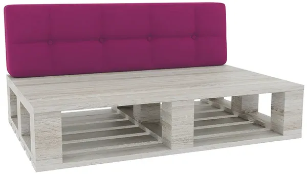 Gutekissen® Palettenkissen Gesteppte Kissen mit Knöpfen, Palettenauflagen Sitzkissen Rückenlehne Gesteppt PFG (Rückenlehne 120x60, Pink)