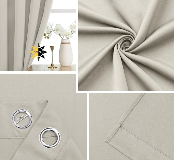 Beautex Verdunkelungsvorhang Verdunkelungsgardine Ösen Vorhang blickdicht abdunkelnd, Ösen (1 St), verdunkelnd Bild 2