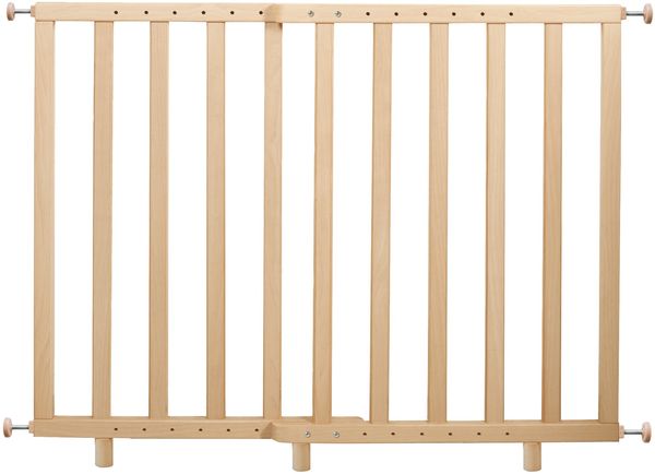 roba Türschutzgitter zum Klemmen - Breite 62-105 cm - Treppengitter für Kinder und Haustiere - Natur Bild 5