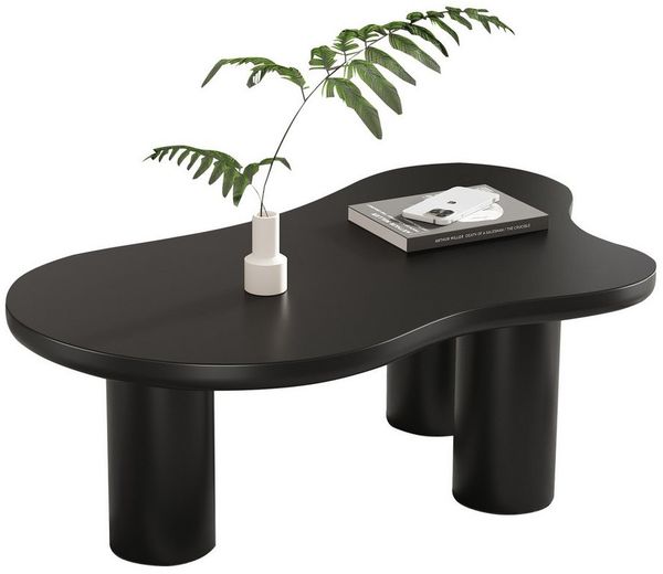 MC Star Couchtisch Unregelmäßiger in Wolkenform, MDF-Tischplatte PVC-Beine (107cm Länge, 66cm Breite, 40.5cm Höhe, mit Filzunterlage)