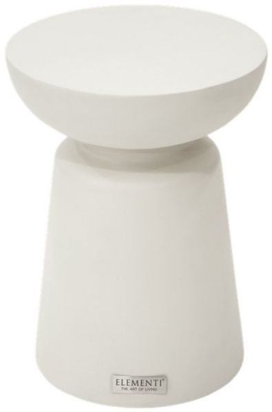 ELEMENTI Beistelltisch KYLIX aus Beton, modern, Wohnzimmer Tisch (Beistelltisch aus Beton), Cremeweiß,Beton