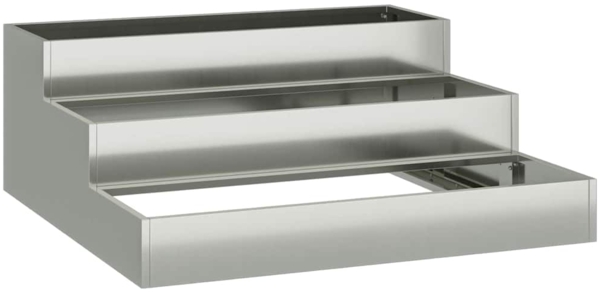 vidaXL Garten-Pflanzgefäß Silber 90 x 90 x 35 cm Verzinkter Stahl 865839