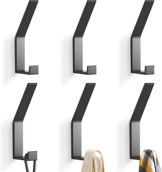 TECBULL Garderobenhaken Wand Deluxe, Kleiderhaken, Garderoben Haken, Wandgarderobe (6 St), Wand Garderobenhaken Deluxe, Kleiderhaken, Wandhaken, Garderobe