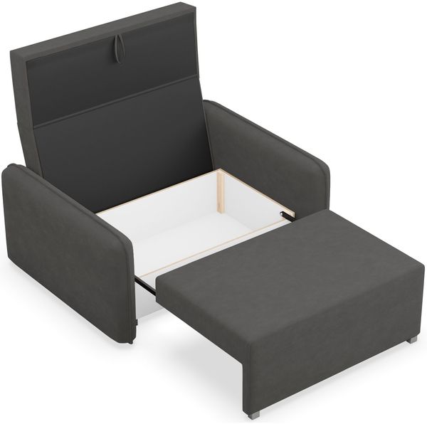 Selsey 'Duelia' Schlafsofa 2-Sitzer mit Bettkasten, Chenille hydrophob, Graphitgrau Bild 4
