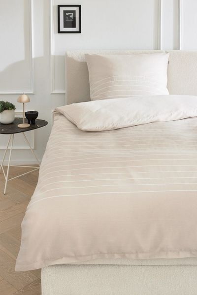 Musterring Wendebettwäsche Simple, Renforcé, 2 teilig, aus hochwertigen Naturfasern