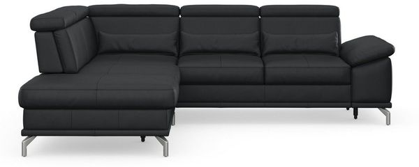 sit&more Ecksofa Cabrio L-Form, B: 274 cm, mit Sitztiefen-, Arm- & Kopfteilverstellung, 3 Nierenkissen, Federkern, optional Bettfunktion und Stauraum