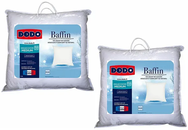 DODO - BAFFIN Kopfkissen StoffStoff Weiß - B 65 cm x H 12 cm x L 65 cm