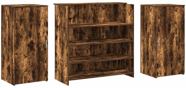 vidaXL Empfangstheke Räuchereiche 200x50x103,5 cm Holzwerkstoff 3324182 Bild 7