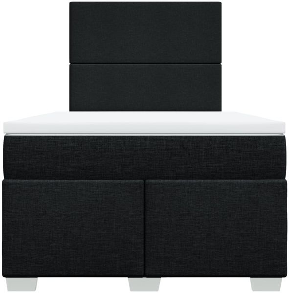 vidaXL Boxspringbett mit Matratze Schwarz 120x190 cm Stoff 3292722 Bild 6