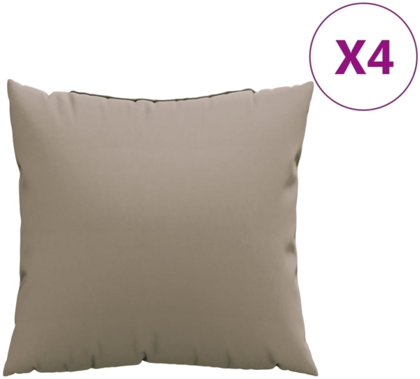 vidaXL Sofakissen 4 Stk. Taupe 60x60 cm Stoff 360411