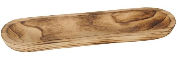 Levandeo® Dekoschale, Holz-Tablett L52cm Holz Braun Geflammt Ablage Schale Holzschale Natur