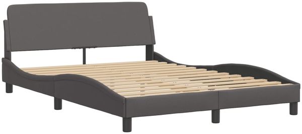 vidaXL Bett mit Matratze "Dover" Grau 120x200 cm Kunstleder 3208380 Bild 4