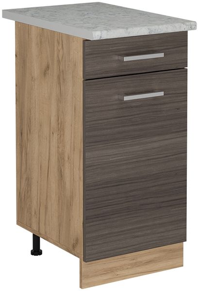 Küchenunterschrank R-Line Edelgrau 40 cm AP Marmor Vicco