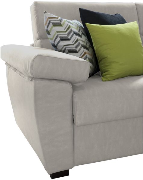 Dmora Sofa mit Halbinsel Ceto, Ecksofa für Wohnzimmer, gepolstert, abnehmbarer Bezug, 100 % Made in Italy-Qualität, 285x160 h100 cm, Beige Bild 5
