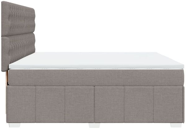 vidaXL Boxspringbett mit Matratze Taupe 180x200 cm Stoff 3294058 Bild 7