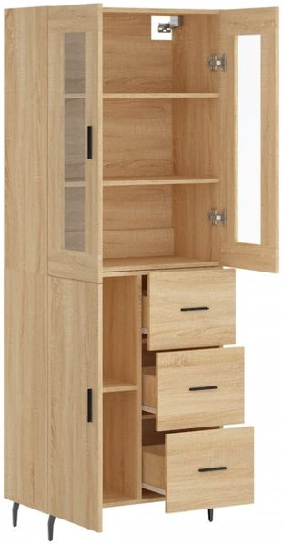 vidaXL Highboard Sonoma-Eiche 69,5x34x180 cm Holzwerkstoff 3198484 Bild 11