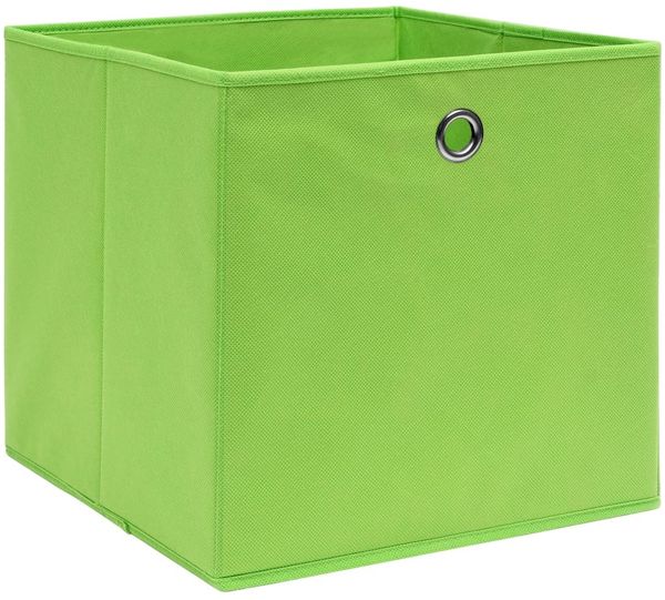 Aufbewahrungsboxen, faltbarer Korb 10 Stk. Grün 32x32x32 cm Stoff