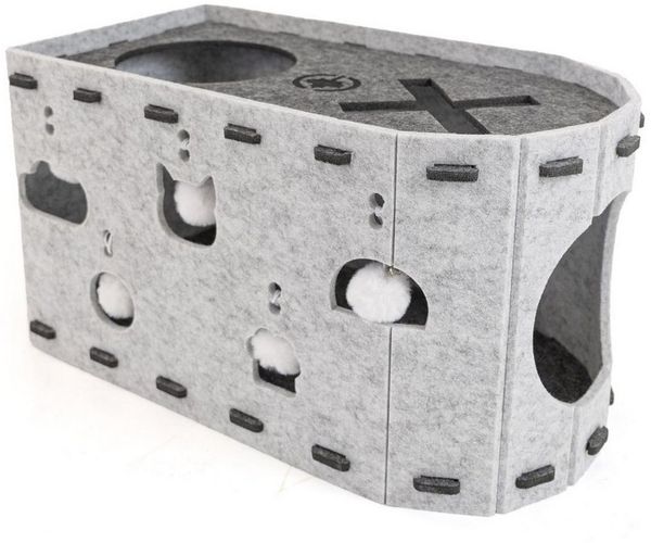 Canadian Cat Company Tierbett Filz Katzenhöhle Cavino, Katzenhöhle, formstabil, Filz mit Greiföffnungen, 52x30x30cm