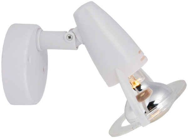 Wandleuchte, Kunststoff, weiß, Spot beweglich, E14, H 12 cm