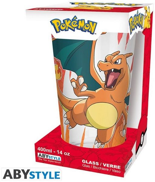 POKEMON - Large Glass Premium - 400ml - Charizard