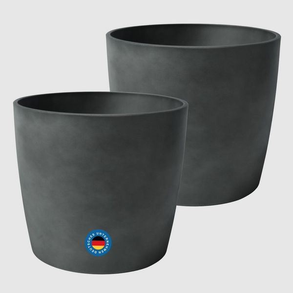Zedelmaier Blumentopf 2er-Set Blumentopf mit extra Dicker Wand, mattierte Oberfläche