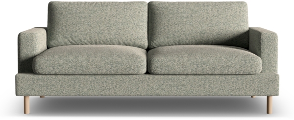 Micadoni Sofa Aliya 3-Sitzer Strukturierter Stoff Moßgrün Melange