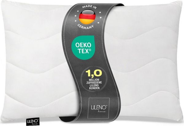 LILENO HOME Kopfkissen - gestepptes Kissen in verschiedenen Größen - Made in Germany, Füllung: 100% Polyester, Rückenschläfer, Seitenschläfer, Bauchschläfer, Spar-Set, 1er Set, Dekokissen 30x50 cm, allergikergeeignet, Bettkissen oder Kopfkissen