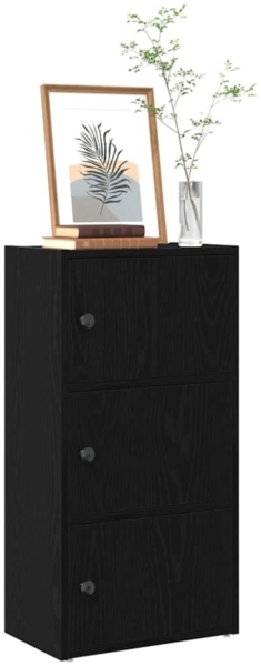 vidaXL Bücherregal Schwarz Eichen-Optik 40x24x77 cm Holzwerkstoff 860365