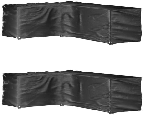 vidaXL Gartenmöbel-Abdeckungen in L-Form 2 Stk. 16 Ösen 210x260x80 cm 3155379