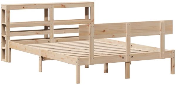 vidaXL Massivholzbett ohne Matratze 140x190 cm Kiefernholz 3305792 Bild 3