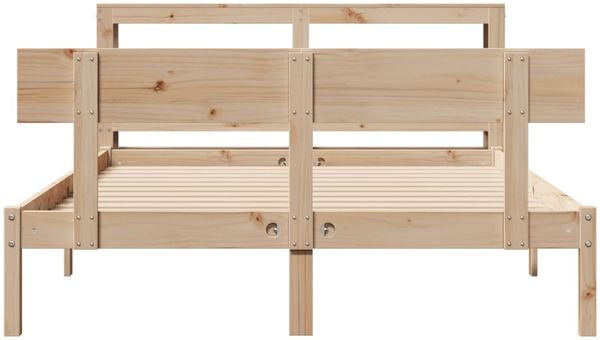 vidaXL Massivholzbett ohne Matratze 140x190 cm Kiefernholz 3305792 Bild 4