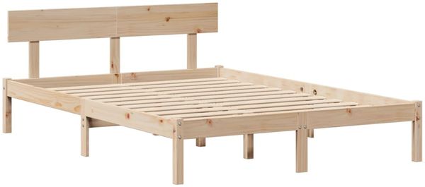 vidaXL Massivholzbett ohne Matratze 140x190 cm Kiefernholz 3305792 Bild 7