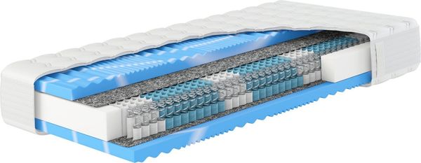 Hn8 Taschenfederkern-Matratze "XXL Gelstar T-1000", H4, 100 x 200 cm, Höhe: ca. 25 cm