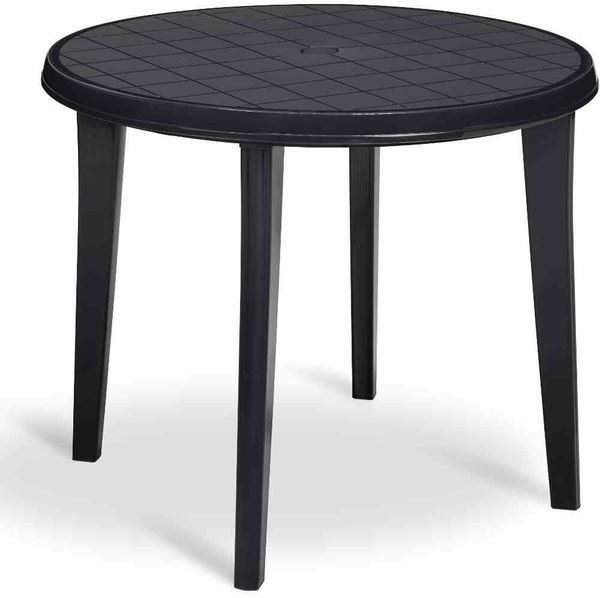 Gartentisch >Lisa< in graphit, Kunststoff - 90 x 73 x 90 cm (BxHxT)