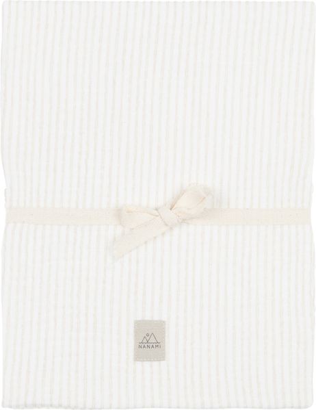 Nanami Spannbettlaken – 40x80 cm – Off White/Strip
