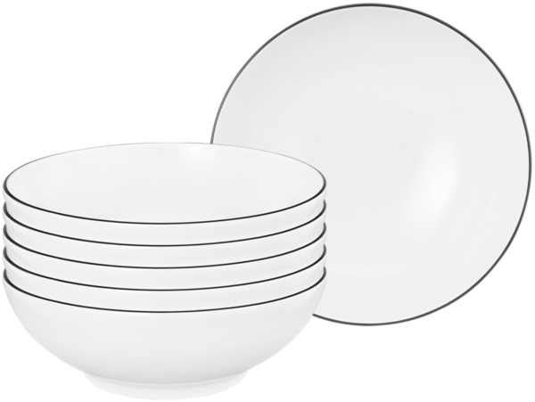 Seltmann Weiden Lido Black Line Dessertschale rund ø 15 cm 6er Set