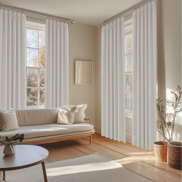Deconovo Verdunkelungsvorhang Gardinen mit Kräuselband Blickdicht Vorhänge Wohnzimmer 4er Set, Vorhang Verdunkelung Vorhänge Kälteschutz Schlafzimmer Thermovorhang