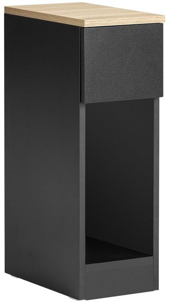 SoBuy FBT111-SCH Nachttisch, MDF, Lackiert, Schwarz, 35 x 60 x 20 cm