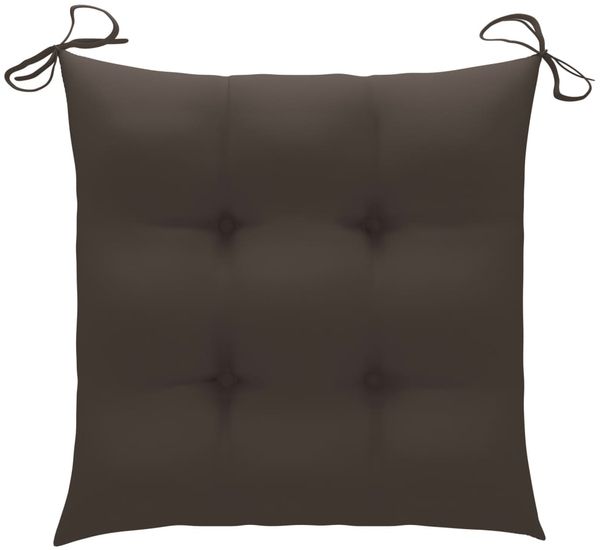 vidaXL Gartenstühle 2 Stk. mit Taupe Kissen Massivholz Teak 3062456 Bild 7