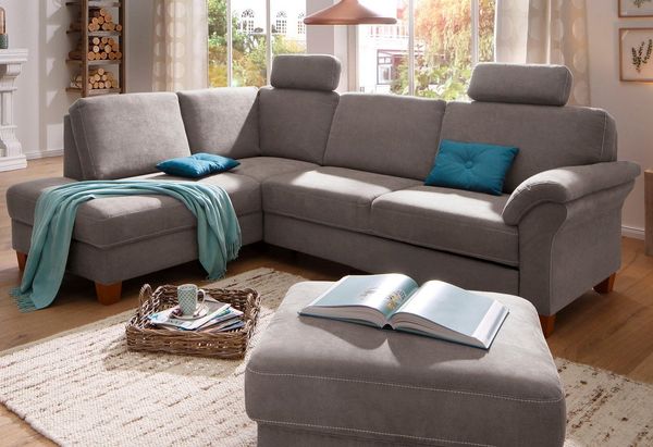 Home affaire Ecksofa Borkum L-Form, mit Federkern, wahlweise mit Bettfunktion