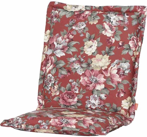 LISSA Sesselauflage 100 cm Dessin Blume terrakotta, 100% Baumwolle