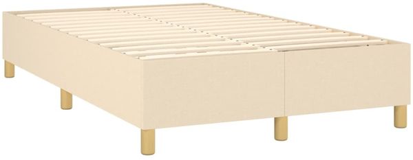 vidaXL Boxspringbett mit Matratze & LED Creme 120x200 cm Stoff, Härtegrad: H2 [3135586] Bild 5