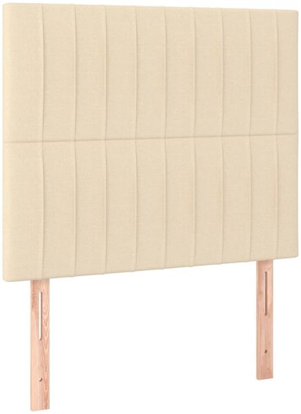 vidaXL Boxspringbett mit Matratze & LED Creme 120x200 cm Stoff, Härtegrad: H2 [3135586] Bild 7