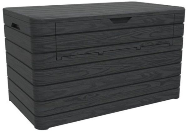 ONDIS24 Kissenbox Dolomiti XXL Auflagenbox anthrazit 970 L, Aufbewahrungsbox Sitztruhe, UV & witterungsbeständig
