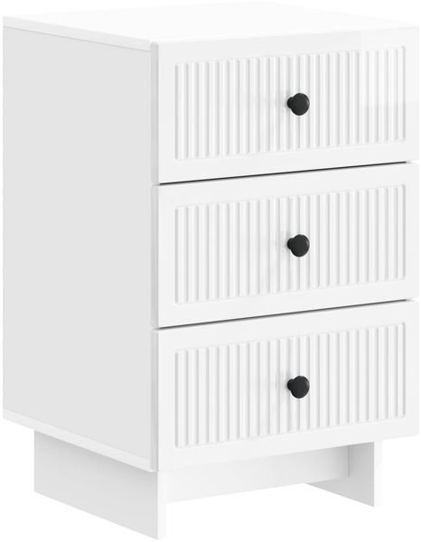 vidaXL Nachttisch Hochglanz Weiß 43 x 41 x 66,5 cm Holzwerkstoff 893869