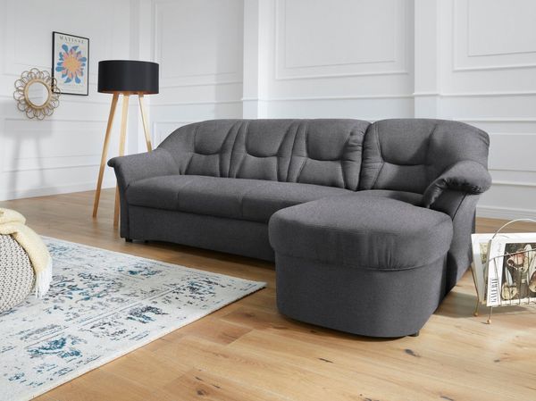 DOMO collection Ecksofa SARAFINA 232x146 cm, auch mit Federkern für noch mehr Sitzkomfort!, whlw. mit Bettfunktion, L-Form